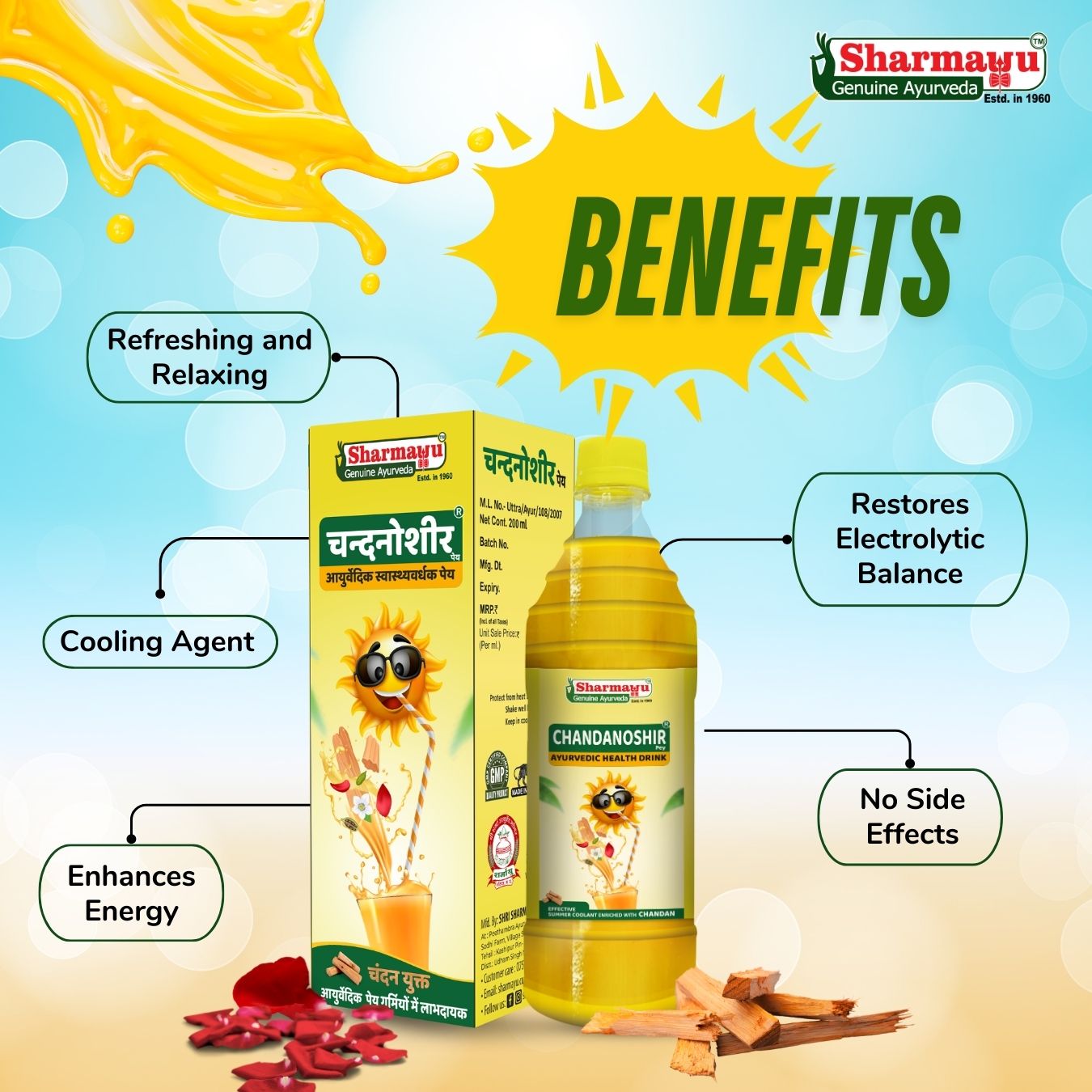 Chandanoshir Pey + Rose Amrit Sharbat