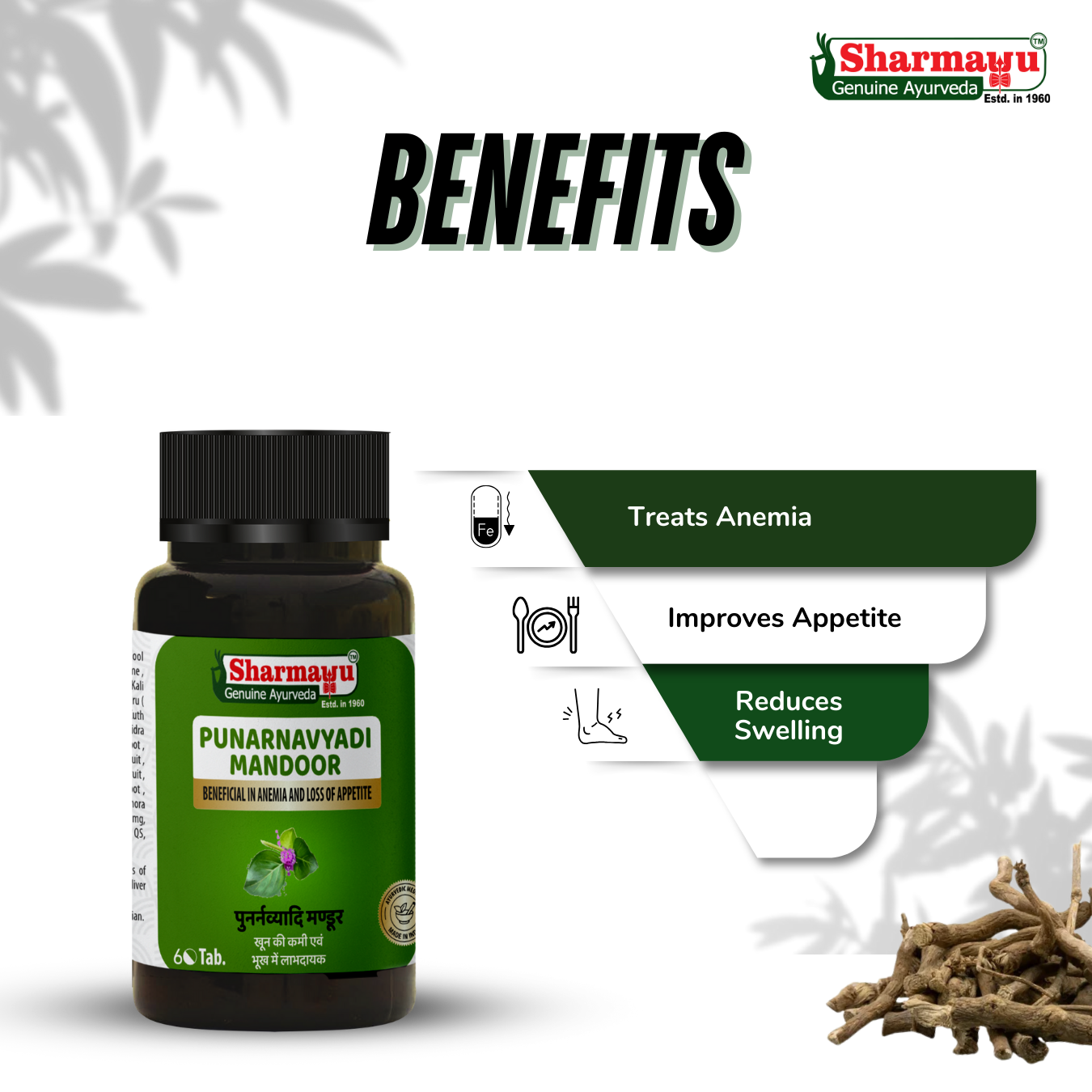 Sharmayu Punarnavyadi Mandoor – Ayurvedic Medicine for Anemia & Appetite Improvement