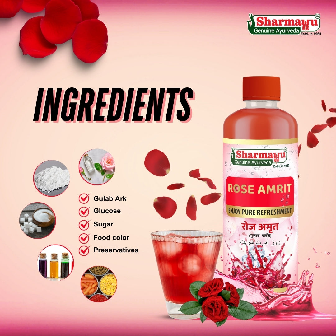 Summer Special - Sharbat Combo (4 Pack) (Rose + Lemon + Khus + Kachcha Aam)