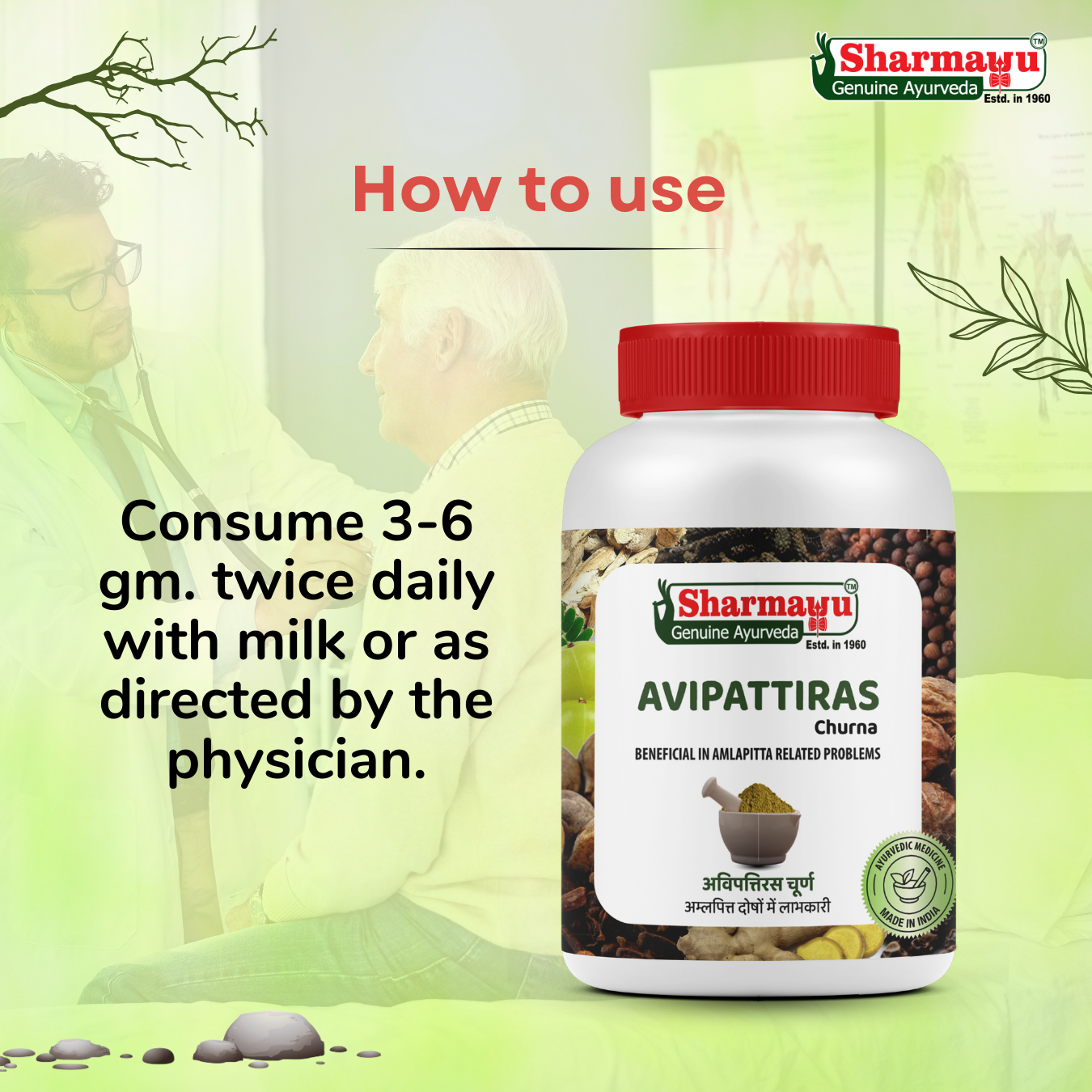 Sharmayu Avipattiras Churna – Ayurvedic Remedy for Digestive Health & Hyperacidity