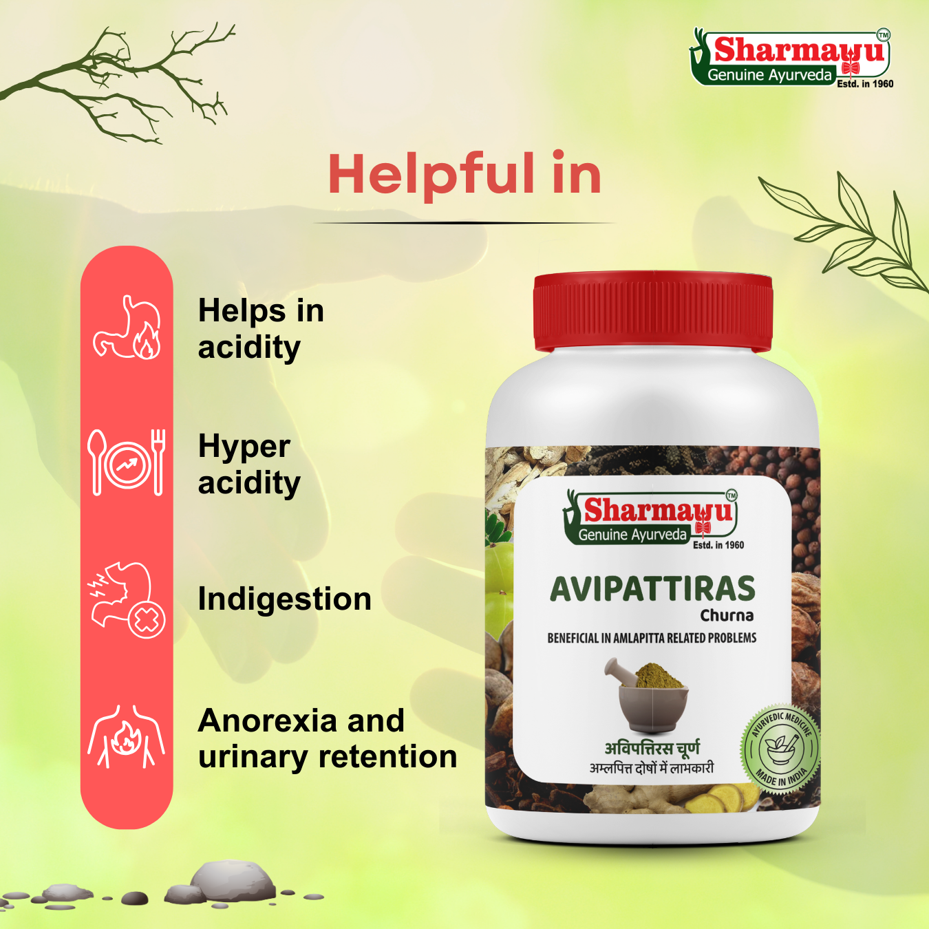 Sharmayu Avipattiras Churna – Ayurvedic Remedy for Digestive Health & Hyperacidity