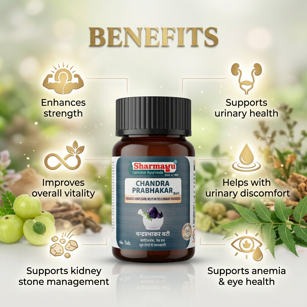 Sharmayu Chandra Prabhakar Bati (Chandraprabha Bati) – Ayurvedic Medicine for Strength, Vitality & Wellness