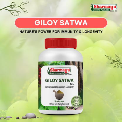 Sharmayu Giloy Satwa Spl. (Giloy Satwa) – Immunity Booster & Longevity Enhancer (100g)