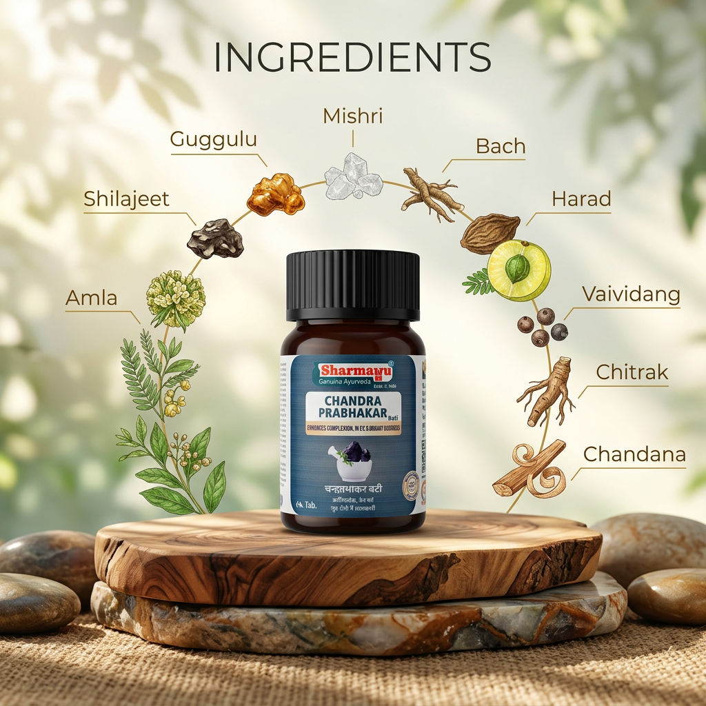 Sharmayu Chandra Prabhakar Bati (Chandraprabha Bati) – Ayurvedic Medicine for Strength, Vitality & Wellness