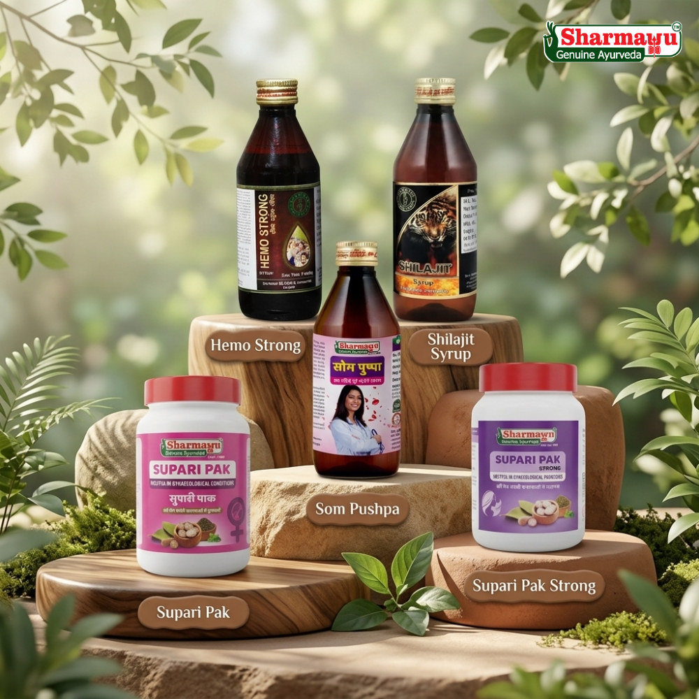 Mother's Day Hamper - Hemo Strong 200 ml + Shilajit Syrup 200 ml + Som Pushpa 200 ml + Supari Pak Strong 100 gm Supari Pak 250 gm +
