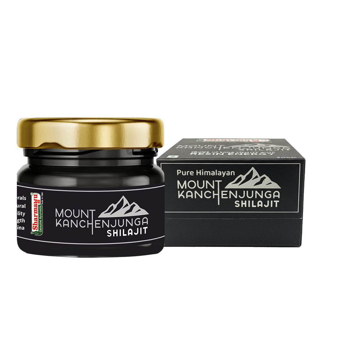 Sharmayu Father's Day Special Combo (Pack of 4) | Mount Kanchenjunga Shilajit 20 g + Shilajit Swarna Shakti Ras 200 g + Swarna Vita Rasayanam 500 g + Shaktipunj Tablets