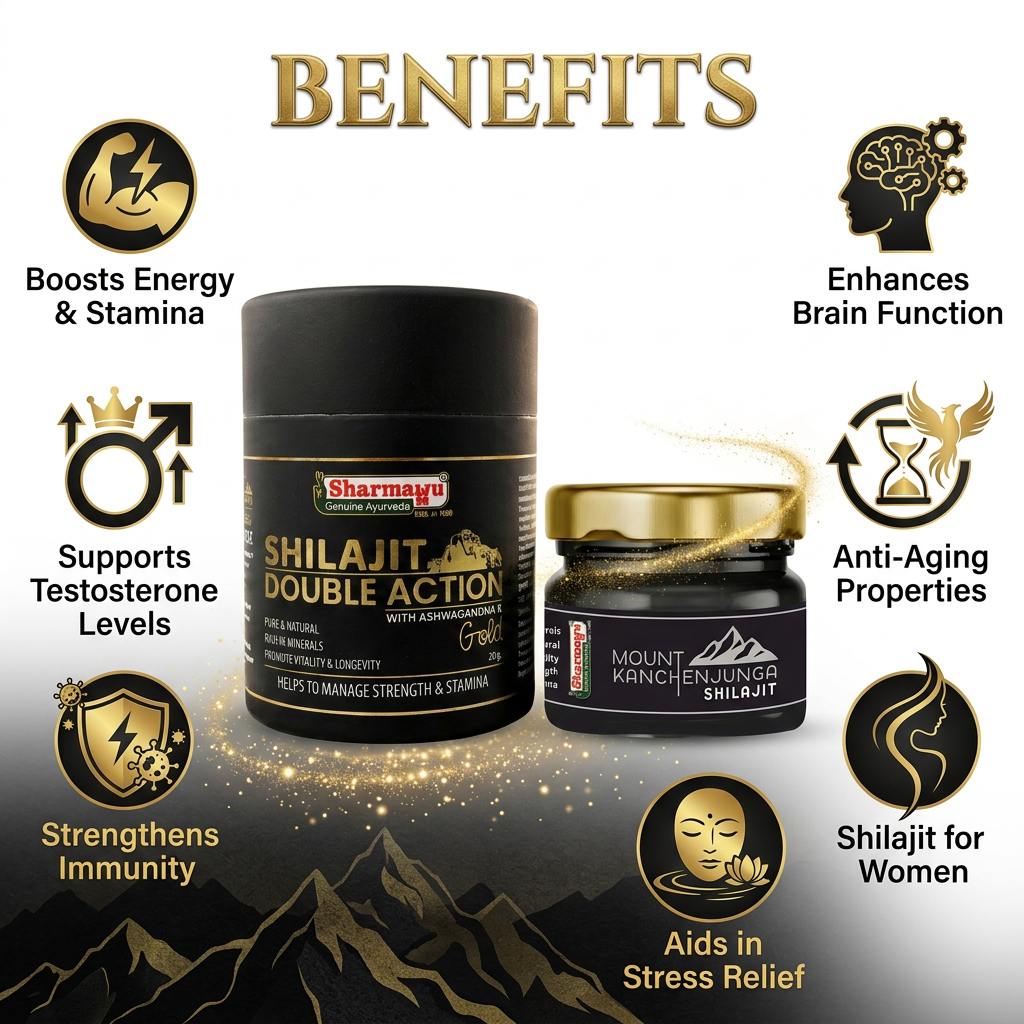 Shilajit Double Action + Mount Kanchenjunga Shilajit 20gm