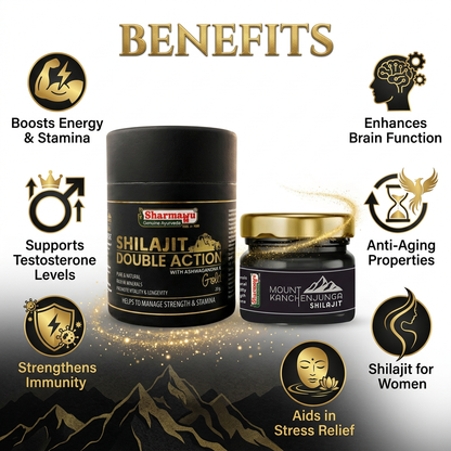 Shilajit Double Action + Mount Kanchenjunga Shilajit 20gm