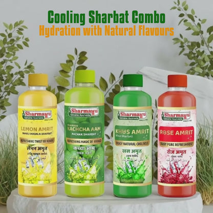 Summer Special - Sharbat Combo (4 Pack) (Rose + Lemon + Khus + Kachcha Aam)