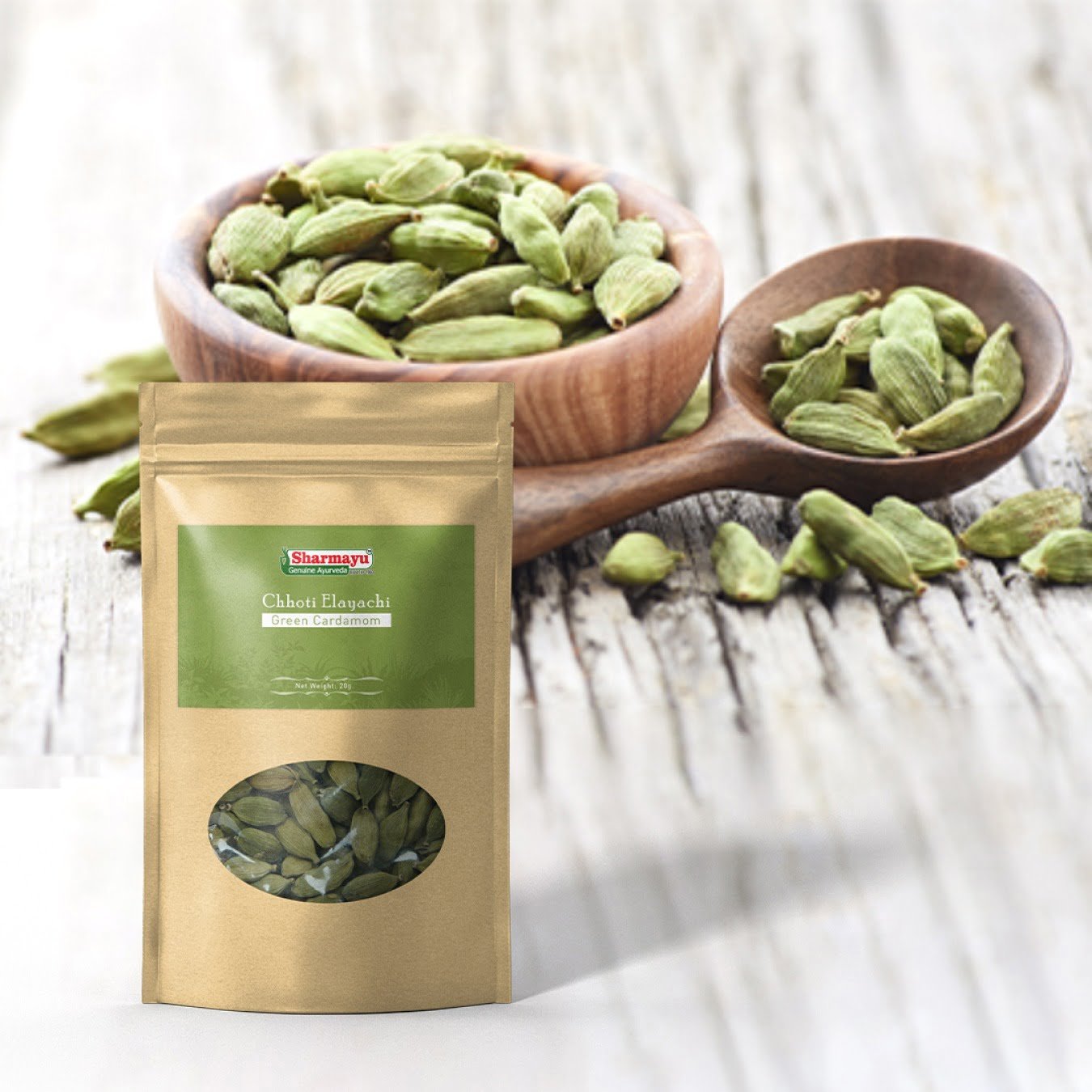 Choti Elaichi Green Cardamom 20 gm. Sharmayu